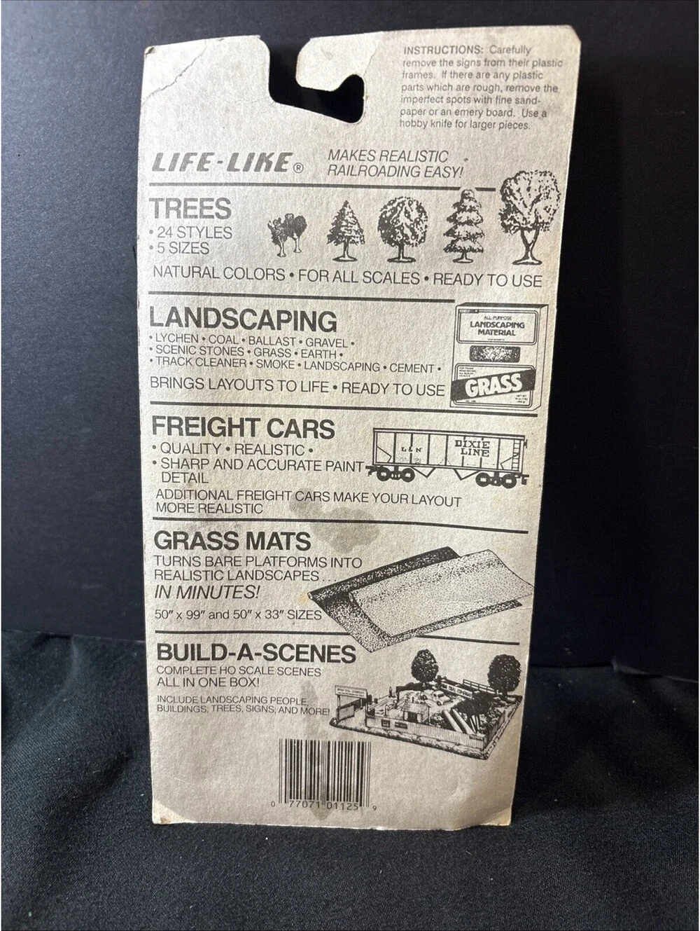 Brand New Sealed VTG Life Like HO Scenics Model Railroad Railroad Signs #1125